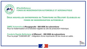 France Relance : SMRC et FRB éligibles au fonds de modernisation automobile