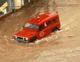 Inondation à Valdoie en 1990.
